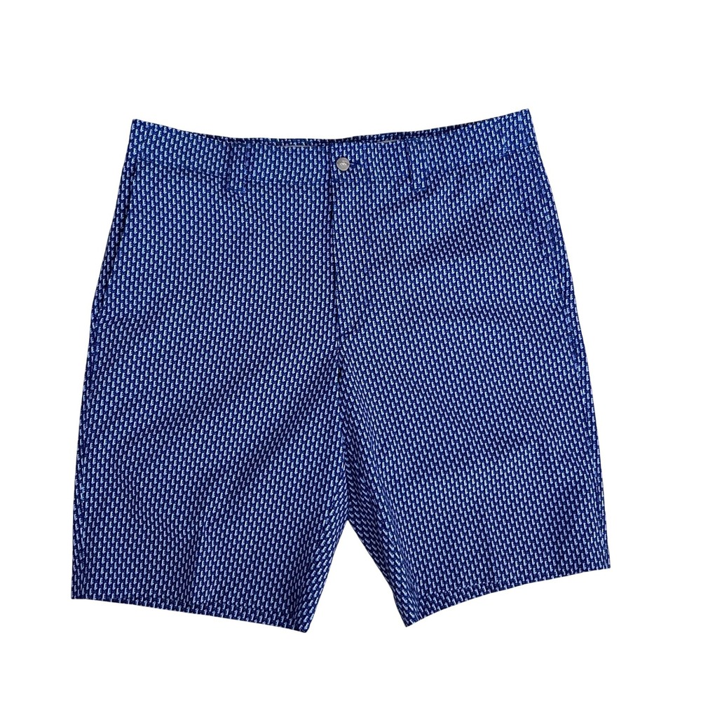 Callaway Mens Golf Shorts 10" Classic Blue All Over Print Straight‎ Fit Size 34